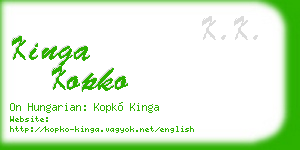 kinga kopko business card